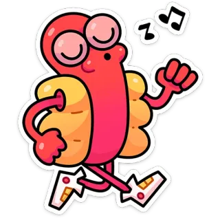 💃 beb0da0c hotdog, nhảy múa, hoạt hình, đồ ăn, dễ thương telegram sticker