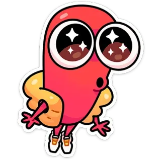 🤩 5b7698b5 kreskówka, postać, naklejka, oczy, słodki telegram sticker