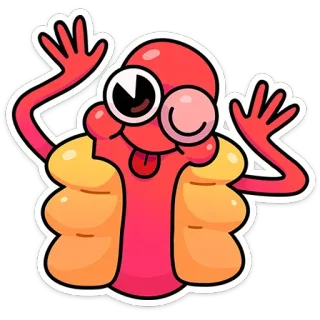 😝 787b265e kreskówka, potwór, postać, kapryśny, śmieszny, kolorowy telegram sticker