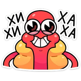 😁 79f5b825 ХИ ХИ ХА ХА Kreskówka, Jedzenie, Hot dog, Śmiech, Śmieszne, Postać telegram sticker