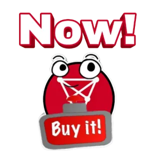 😇 6fb1f9c2 Now! Buy it! kopen, nu, knop, rood, aankoop, uitverkoop telegram sticker