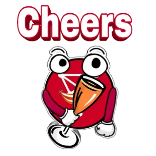 🍷 805fc047 Cheers Toast, Drinken, Viering, Proost, Cartoon, Feestelijk telegram sticker