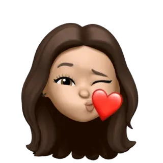 🥰 2d196aaf emoji, herz, kuss, zwinkern whatsapp sticker