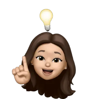 💡 5fdb9113 idee, glühbirne, denken, inspiration, emoji, frau whatsapp sticker