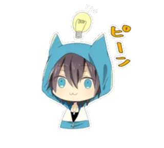 😶 33085ddc ピヨーン アニメ, ちび, 可愛い, 電球, アイデア telegram sticker