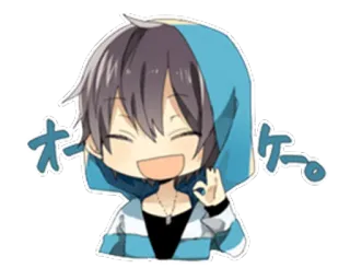 ✋ 47493d93 オケ アニメ, マンガ, ちび, 可愛い, OK, OKサイン, 漫画 telegram sticker