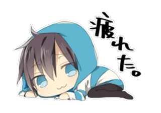 😅 6f7b0256 疲れた。 アニメ, マンガ, ちびキャラ, 可愛い, 疲れた, 日本語 telegram sticker