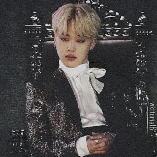 💎 65663d1a Jimin kpop, idol, chanteur, jimin, trône, portrait telegram sticker