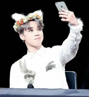 ⏳ df6895ca Jimin K-pop, BTS, Jimin, singer, selfie, idol, celebrity telegram sticker