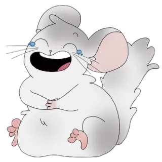 😂 3a71be67 龙猫, 动物, 卡通, 可爱, 啮齿动物, 笑 telegram sticker