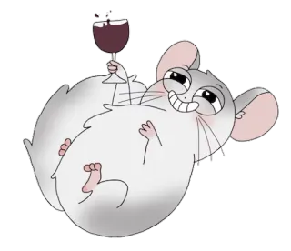 🍷 c3b1b32e 龙猫, 动物, 葡萄酒, 玻璃杯, 卡通 telegram sticker