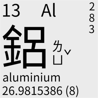 🇹🇼 310c5dea aluminium ciencia, química, elemento, aluminio, tabla periódica telegram sticker