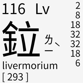 🇹🇼 453264fb 116 Lv livermorium ciencia, química, tabla periódica, livermorio, elemento telegram sticker