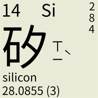 🇹🇼 5cc1a44e silicon ciencia, elemento, silicio, química, tabla periódica telegram sticker