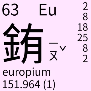 🇹🇼 609cfe51 Europium
151.964 (1) ciencia, química, elemento, tablaperiódica telegram sticker