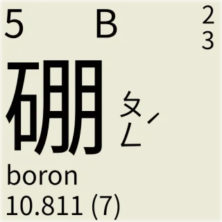 🇹🇼 7c2587dd boron química, elemento, boro, tabla periódica telegram sticker