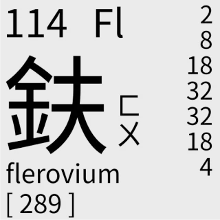 🇹🇼 e46d180d 114 Fl
鉄ㄏㄨ
flerovium
[289] Flerovio, Elemento, Ciencia, Tabla periódica, Química telegram sticker