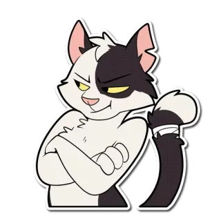😤 a69d8c59 แมว, สัตว์, การ์ตูน, สติกเกอร์, ยิ้มเยาะ, ทัศนคติ, ตัวละคร telegram sticker
