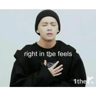 😢 43d52da2 right in the feels cảm xúc, đa cảm, biểu cảm, K-Pop, đàn ông telegram sticker