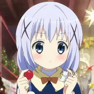 💜 b6c9ad4a Chino Kafuu Is the Order a Rabbit? Anime, Garota, Fofa, Personagem, Chino Kafuu, Gochuumon wa Usagi Desu ka?, Kawaii telegram sticker
