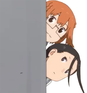 👀 c60ebbe3 อนิเมะ, แอบมอง, ขี้อาย, น่ารัก telegram sticker