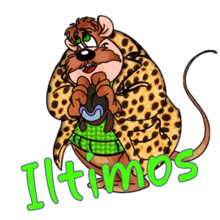 😄 34803769 Iltimos kreskówka, mysz, zwierzę, płaszcz, prośba, proszę telegram sticker