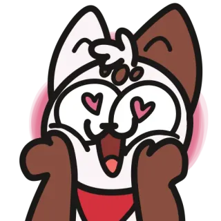 😍 3aec70af Katze, Tier, Cartoon, Sticker, Kawaii, Süß, Liebe, Herzen telegram sticker