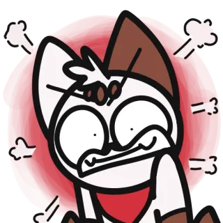 😡 4e2ba334 Cartoon, geschockt, Aggression, Wut, verrückt, verärgert, Raserei telegram sticker