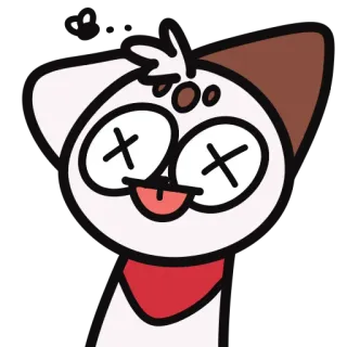 😵 514a44a1 Cartoon, Tier, Katze, Tot, Ausdruck, Zunge, Sticker telegram sticker