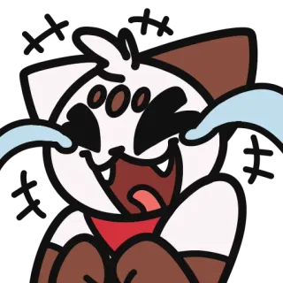 😂 6fbc61c3 lachen, weinen, Katze, Emoji, Cartoon, lustig telegram sticker