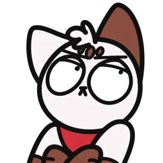🙄 7b562b47 Katze, Cartoon, Wütend, Sarkastisch, Sticker, Lustig, Süß, Animation telegram sticker