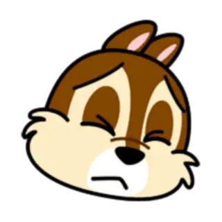 😫 725e2d3e Chip cartoon, chipmunk, sad, disney telegram sticker