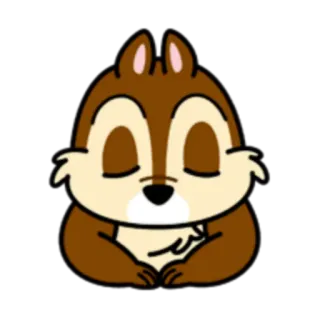 🙏 d1f7f16e squirrel, cartoon, animal, cute, meditation, kawaii telegram sticker