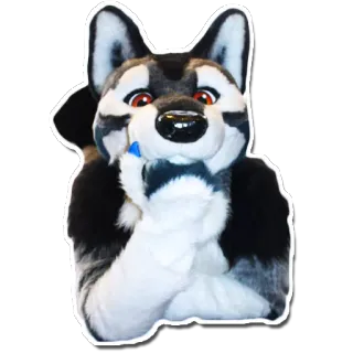 🤔 4a2dcb06 furry, mascot, costume, anthropomorphic, character, animal, fursona telegram sticker