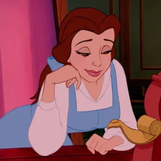 🥀 3d755f3d Belle Beauty and the Beast Belle, Beauty and the Beast, Disney, putri, karakter kartun, film animasi telegram sticker