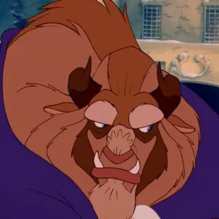 🥀 3e713718 Beast Beauty and the Beast disney, kartun, animasi, binatang buas, monster, dongeng telegram sticker