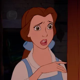 🥀 49612d18 Belle Beauty and the Beast Belle, Beauty and the Beast, Disney, Putri, Kartun telegram sticker