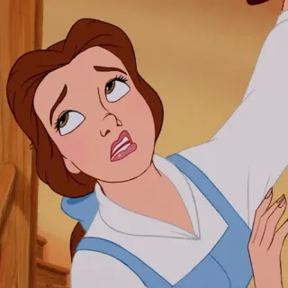 🥀 6d6dd626 Belle Beauty and the Beast Kartun, Disney, Karakter, Putri, Belle, Animasi telegram sticker