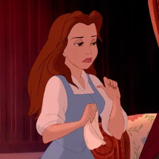 🥀 766d1e88 Belle Beauty and the Beast Disney, Putri, Belle, Kartun, Beauty and the Beast, Animasi, Putri Disney telegram sticker