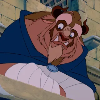 🥀 7f27b7c1 Beast Beauty and the Beast kartun, Disney, karakter, monster, binatang buas telegram sticker