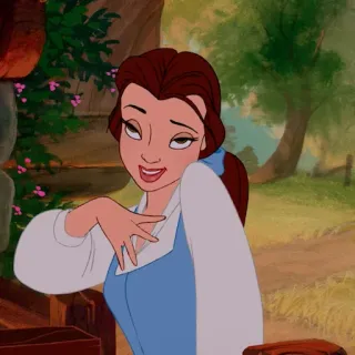 🥀 a861ba3d Belle Beauty and the Beast belle, beauty and the beast, disney, animasi, putri telegram sticker