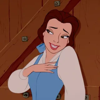 🥀 b916040f Belle Beauty and the Beast disney, putri, kartun, belle, beauty and the beast telegram sticker