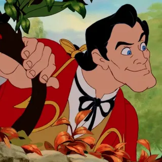 🥀 c818d881 Gaston Beauty and the Beast disney, kartun, animasi, penjahat, klasik, karakter telegram sticker