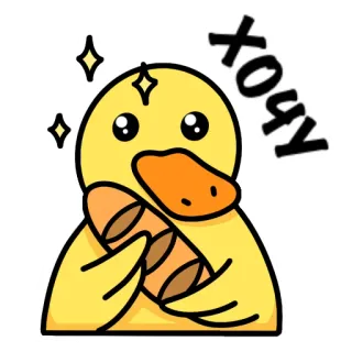 😍 0c8809fb ХОЧУ Ente, süß, ich will, Brot, Tier, Cartoon telegram sticker