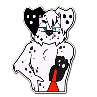 😏 28e87215 furry, dog, anthropomorphic, cartoon, animal, character whatsapp sticker