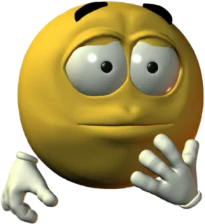 🤔 0710c326 Emoji, Pensare, Riflettere, Giallo, Espressione telegram sticker