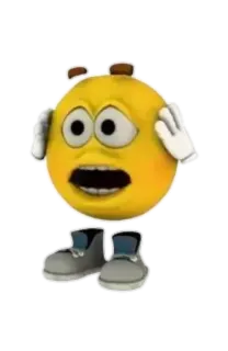 😱 81934664 Emoji, Spaventato, Scioccato, Panico, Cartone animato telegram sticker