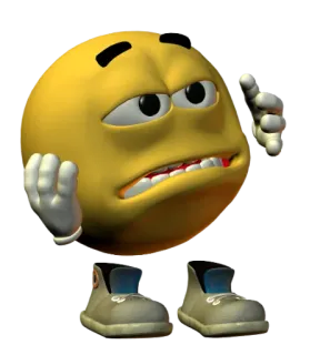 😫 ae997775 Emoji, Giallo, Cartone animato, Arrabbiato, Espressione, Personaggio telegram sticker