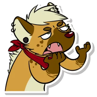 😤 8d60fdb2 мультик, животное, гиена, стикер, фурри, выражение, иллюстрация telegram sticker