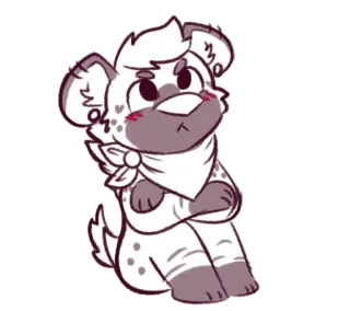 😤 cca4af62 Фурри, Мультик, Животное, Милый, Собака, Гиена telegram sticker